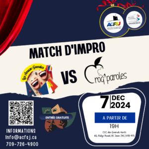 Read more about the article Match d’Impro: : Les Amuse-Gueules vs Nos Amis St-Pierrais !