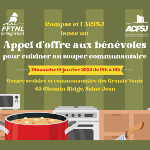 En savoir plus sur l'article Appel aux bénévoles : souper communautaire